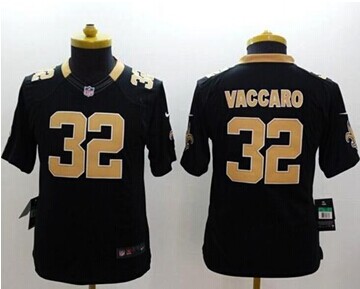 Youth NEW Saints #32 Kenny Vaccaro Black Team Color NFL Limited Jersey