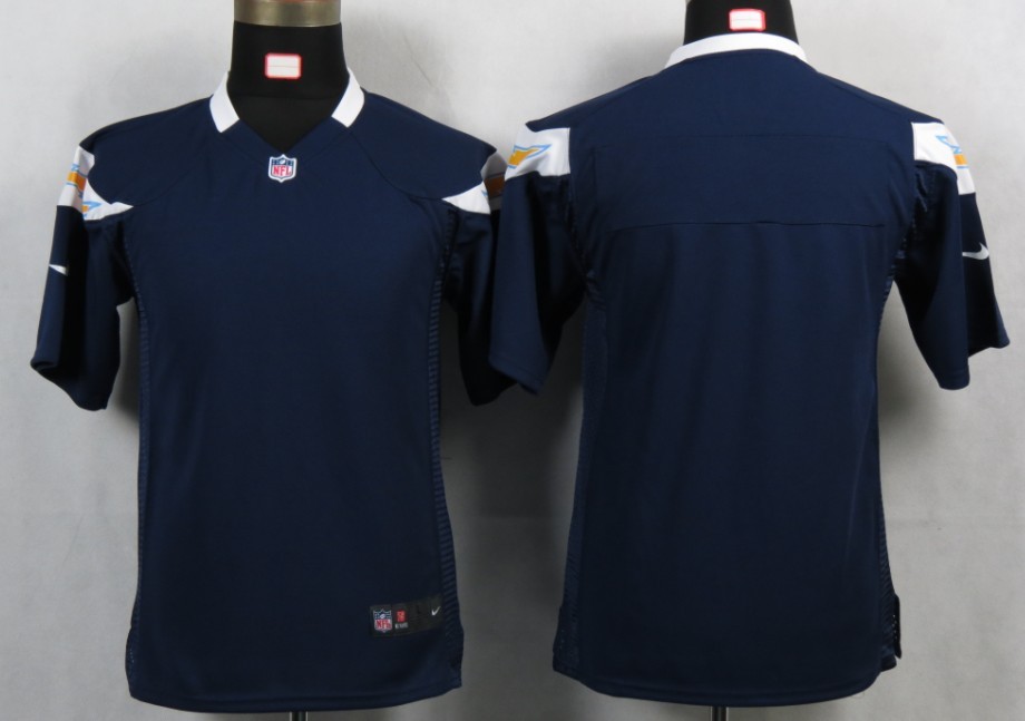 Youth NEW San Diego Charger Blank Blue Portrait Fashion Game Jerseys