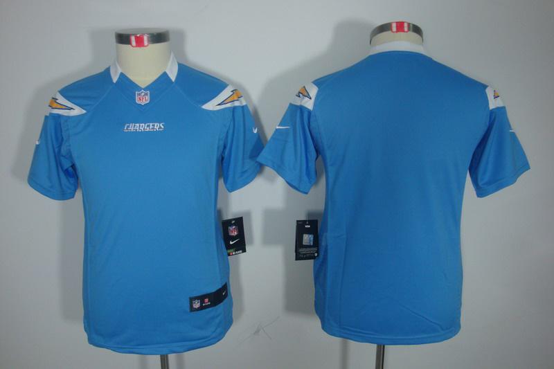 Youth NEW San Diego Chargers Blank Light Blue Jerseys