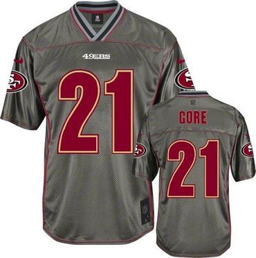 Youth NEW San Francisco 49ers #21 Frank Gore Grey Vapor Elite Jerseys