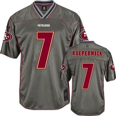 Youth NEW San Francisco 49ers #7 Colin Kaepernick Grey Vapor Elite Jerseys