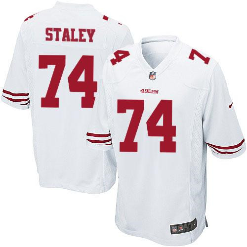 Youth NEW San Francisco 49ers #74 Joe Staley White Stitched NFL Elite Jersey