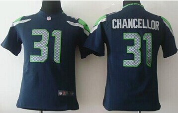 Youth NEW Seahawks #31 Kam Chancellor Steel Blue Team Color NFL Elite Jersey