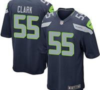 Youth NEW Seattle Seahawks #55 Frank Clark Steel Blue Team Color