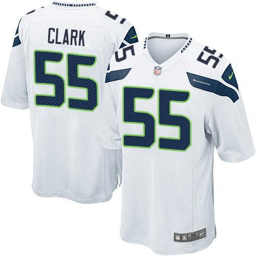 Youth NEW Seattle Seahawks #55 Frank Clark White Stitched NFL Elite Jersey
