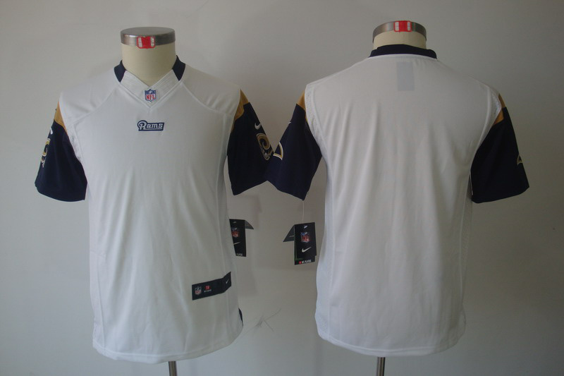 Youth NEW St. Louis Rams Blank White Jerseys