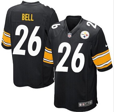 Youth NEW Steelers #26 Le'Veon Bell Black Team Color NFL Elite Jersey