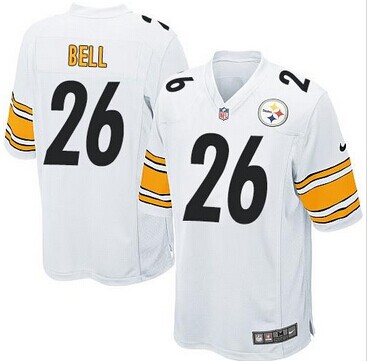 Youth NEW Steelers #26 Le'Veon Bell White NFL Elite Jersey