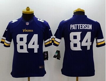 Youth NEW Vikings #84 Cordarrelle Patterson Purple Team Color NFL Limited Jersey