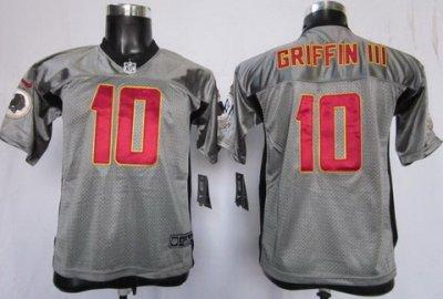 Youth NEW Washington Redskins 10# Robert Griffin III Grey Shadow NFL Jerseys