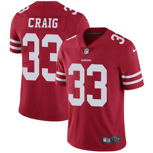 Youth NFL 49ers #33 Roger Craig Red Vapor Untouchable Limited Jersey Youth NFL 49ers #33 Roger Craig Red Vapor Untouchable Limited Jersey