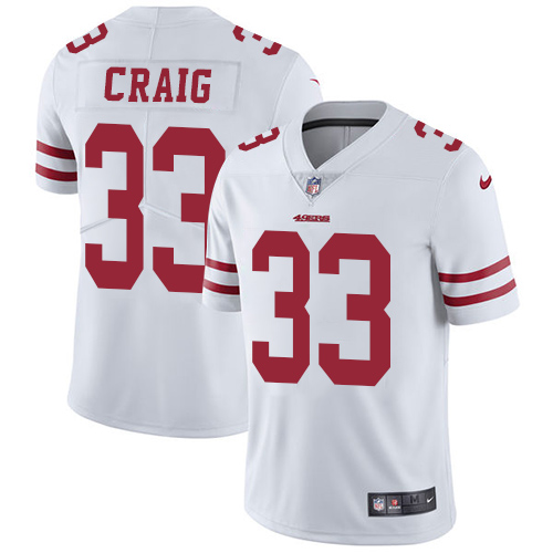 Youth NFL 49ers #33 Roger Craig White Vapor Untouchable Limited Jersey Youth NFL 49ers #33 Roger Craig White Vapor Untouchable Limited Jersey
