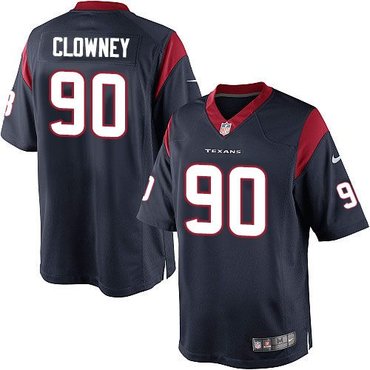 Youth NFL Houston Texans #90 Jadeveon Clowney Navy Blue Team Color Jersey