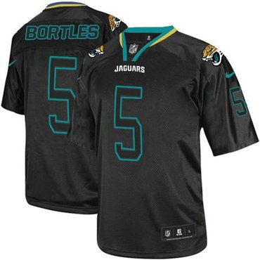 Youth NFL Jacksonville Jaguars #5 Blake Bortles Lights Out Black NFL Elite Jersey