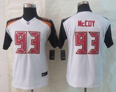Youth NFL Tampa Bay Buccaneers #93 Gerald McCoy White NFL New Jersey