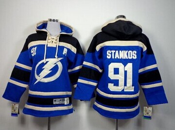 Youth NHL Bay Lightning #91 Steven Stamkos Royal Blue Sawyer Hooded Sweatshirt Jersey Youth NHL Bay Lightning #91 Steven Stamkos Royal Blue Sawyer Hooded Sweatshirt Jersey