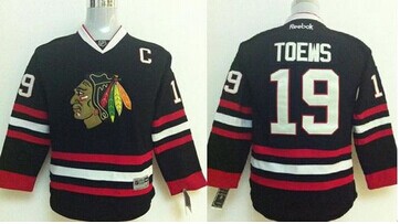 Youth NHL Blackhawks #19 Jonathan Toews Stitched Black Jersey Youth NHL Blackhawks #19 Jonathan Toews Stitched Black Jersey