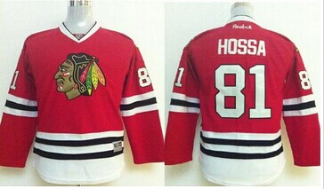 Youth NHL Blackhawks #81 Marian Hossa Stitched Red Jersey Youth NHL Blackhawks #81 Marian Hossa Stitched Red Jersey