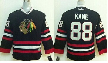 Youth NHL Blackhawks #88 Patrick Kane Stitched Black Jersey Youth NHL Blackhawks #88 Patrick Kane Stitched Black Jersey