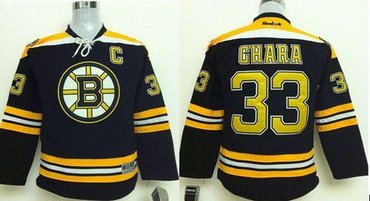 Youth NHL Boston Bruins #33 Zdeno Chara Black Jersey