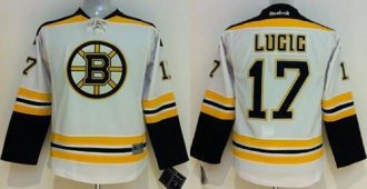 Youth NHL Bruins #17 Milan Lucic White Jersey