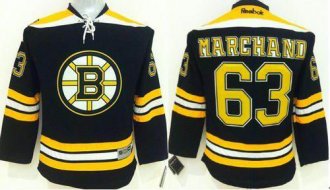 Youth NHL Bruins #63 Brad Marchand Black Stitched Jersey