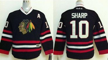 Youth NHL Chicago Blackhawks #10 Patrick Sharp Black Jersey Youth NHL Chicago Blackhawks #10 Patrick Sharp Black Jersey
