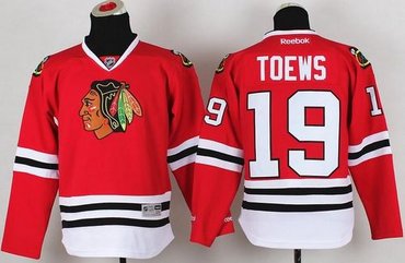 Youth NHL Chicago Blackhawks #19 Jonathan Toews Red Jersey