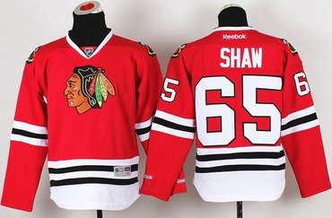 Youth NHL Chicago Blackhawks #65 Andrew Shaw Red Jersey