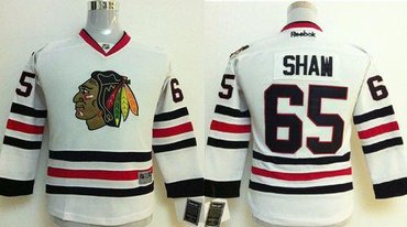 Youth NHL Chicago Blackhawks #65 Andrew Shaw White Jersey Youth NHL Chicago Blackhawks #65 Andrew Shaw White Jersey