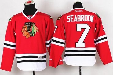 Youth NHL Chicago Blackhawks #7 Brent Seabrook Red Jersey