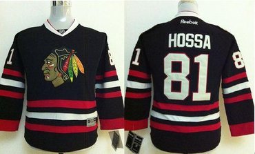Youth NHL Chicago Blackhawks #81 Marian Hossa Black Jersey Youth NHL Chicago Blackhawks #81 Marian Hossa Black Jersey
