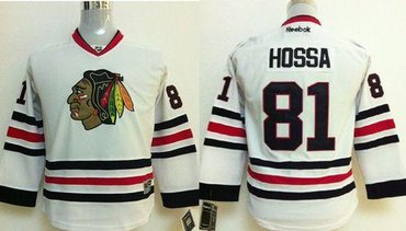 Youth NHL Chicago Blackhawks #81 Marian Hossa White Jersey Youth NHL Chicago Blackhawks #81 Marian Hossa White Jersey