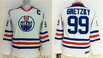Youth NHL Edmonton Oilers #99 Wayne Gretzky White Stitched NHL Jersey Youth NHL Edmonton Oilers #99 Wayne Gretzky White Stitched NHL Jersey