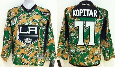 Youth NHL Los Angeles Kings #11 Anze Kopitar Camo Veterans Day Practice Jersey Youth NHL Los Angeles Kings #11 Anze Kopitar Camo Veterans Day Practice Jersey
