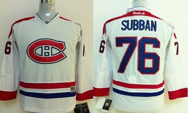 Youth NHL Montreal Canadiens #76 P.K Subban White Stitched Jersey Youth NHL Montreal Canadiens #76 P.K Subban White Stitched Jersey
