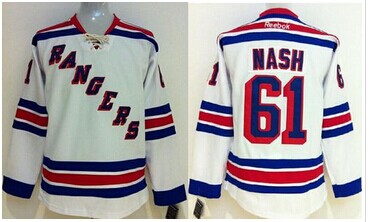 Youth NHL New York Rangers #61 Rick Nash White Stitched Jersey Youth NHL New York Rangers #61 Rick Nash White Stitched Jersey