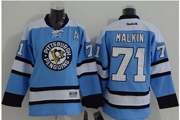 Youth NHL Penguins #71 Evgeni Malkin Blue Stitched Jersey Youth NHL Penguins #71 Evgeni Malkin Blue Stitched Jersey
