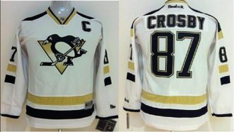 Youth NHL Penguins #87 Sidney Crosby White 2014 Stadium Series Stitched Jersey