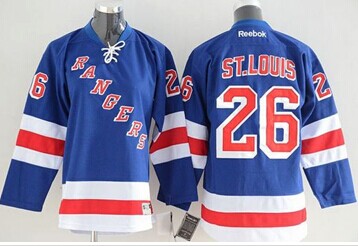 Youth NHL Rangers #26 Martin St.Louis Blue Home Stitched Jersey