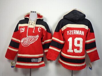 Youth NHL Red Wings #19 Steve Yzerman Red Sawyer Hooded Sweatshirt Jersey Youth NHL Red Wings #19 Steve Yzerman Red Sawyer Hooded Sweatshirt Jersey