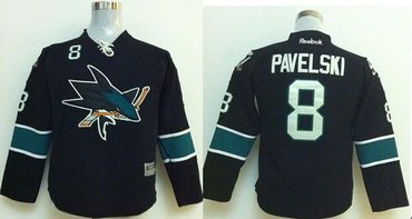 Youth NHL San Jose Sharks #8 Joe Pavelski Black Jersey Youth NHL San Jose Sharks #8 Joe Pavelski Black Jersey
