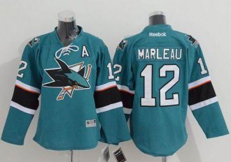 Youth NHL Sharks #12 Patrick Marleau Green Stitched Jersey Youth NHL Sharks #12 Patrick Marleau Green Stitched Jersey
