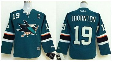 Youth NHL Sharks #19 Joe Thornton Green Stitched Jersey Youth NHL Sharks #19 Joe Thornton Green Stitched Jersey