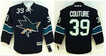 Youth NHL Sharks #39 Logan Couture Black Stitched Jersey Youth NHL Sharks #39 Logan Couture Black Stitched Jersey