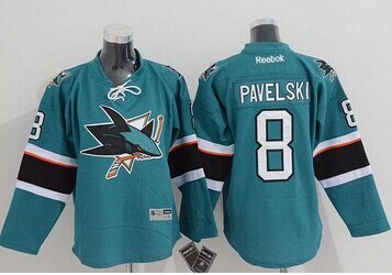 Youth NHL Sharks #8 Joe Pavelski Green Stitched Jersey Youth NHL Sharks #8 Joe Pavelski Green Stitched Jersey