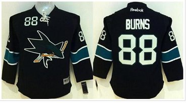Youth NHL Sharks #88 Brent Burns Black Stitched Jersey Youth NHL Sharks #88 Brent Burns Black Stitched Jersey
