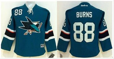 Youth NHL Sharks #88 Brent Burns Green Stitched Jersey Youth NHL Sharks #88 Brent Burns Green Stitched Jersey