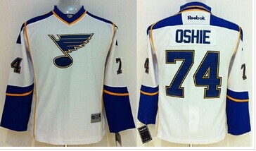 Youth NHL St. Louis Blues #74 T.J Oshie White Jersey