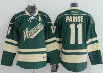 Youth NHL Wild #11 Zach Parise Green Stitched Jersey